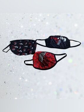 Portland Trail Blazers Officially Licensed NBA Team Face Mask Coverings Set of 3